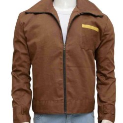 Mens Stevens Retro Brown Biker Style Casual Cotton Jacket