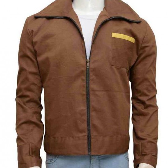Mens Stevens Retro Brown Biker Style Casual Cotton Jacket Mens Stevens Retro Brown Biker Style Casual Cotton Jacket