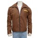 Mens Stevens Retro Brown Biker Style Casual Cotton Jacket Mens Stevens Retro Brown Biker Style Casual Cotton Jacket