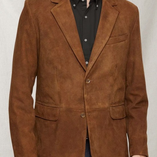 Mens Suede Leather Blazer