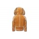Mens Suede Leather Brown Hooded Faux Fur Shearling Jacket Mens Suede Leather Brown Hooded Faux Fur Shearling Jacket