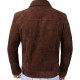 Mens Suede Leather Trucker Jacket - Classic Motorcycle Western Goat Leather Coat Mens Suede Leather Trucker Jacket - Classic Motorcycle Western Goat Leather Coat