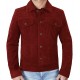 Mens Suede Leather Trucker Jacket - Classic Motorcycle Western Goat Leather Coat Mens Suede Leather Trucker Jacket - Classic Motorcycle Western Goat Leather Coat