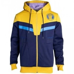 Mens Super Villain Athletic Gym Wear Gauntlet Logo Fleece Hoodie Jacket