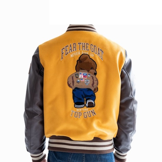 Mens Top Gun Fear The Goat Varsity Jacket