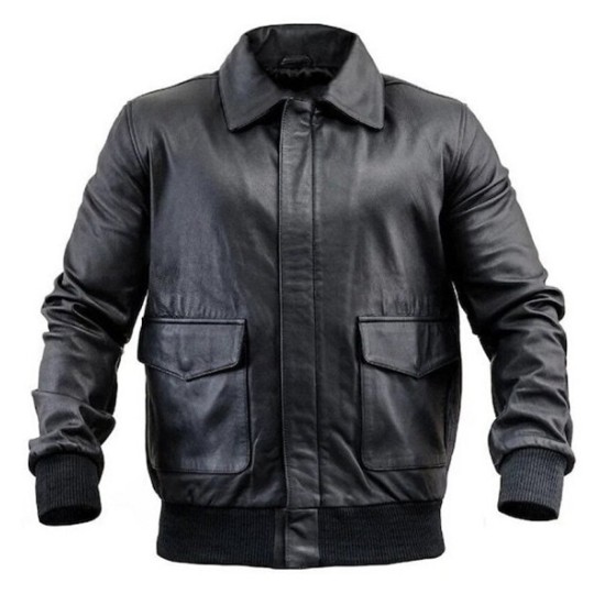 Mens Vintage A2 Aviator WW2 90s Military Leather Jacket Mens Vintage A2 Aviator WW2 90s Military Leather Jacket