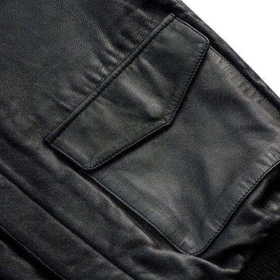 Mens Vintage A2 Aviator WW2 90s Military Leather Jacket Mens Vintage A2 Aviator WW2 90s Military Leather Jacket