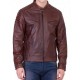 Men’s Biker Leather Brown Padded Shoulder Jacket Men’s Biker Leather Brown Padded Shoulder Jacket