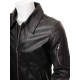 Men’s Black And Dark Blue Classic Real Leather Bomber Jacket Men’s Black And Dark Blue Classic Real Leather Bomber Jacket