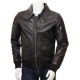Men’s Black And Dark Blue Classic Real Leather Bomber Jacket Men’s Black And Dark Blue Classic Real Leather Bomber Jacket