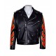 Fire Flame Men’s Black Racer Style Motorcycle Jacket Fire Flame Men’s Black Racer Style Motorcycle Jacket