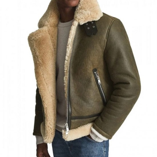 Men’s Hardy A21 Flight Aviator Brown Shearling Leather Jacket Men’s Hardy A21 Flight Aviator Brown Shearling Leather Jacket