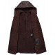 Men’s Moda Nellav Dark Brown Shearling Leather Hooded Coat Men’s Moda Nellav Dark Brown Shearling Leather Hooded Coat