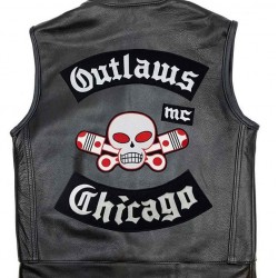 Men’s Outlaw Chicago MC Leather Vest