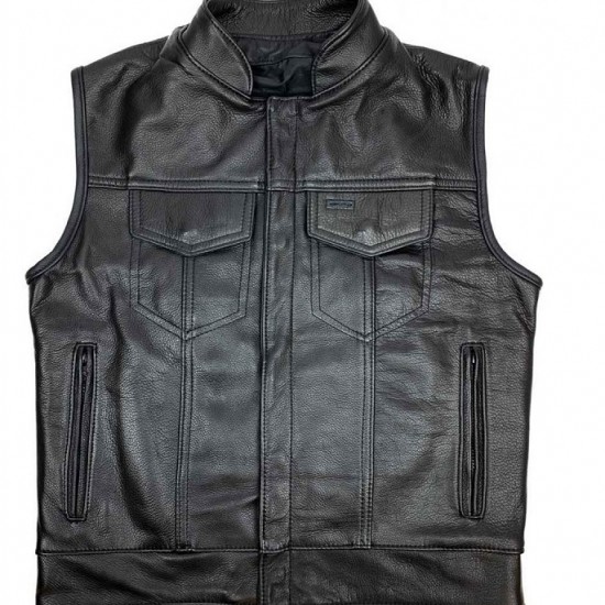 Men’s Outlaw Chicago MC Leather Vest Men’s Outlaw Chicago MC Leather Vest