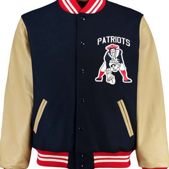 Men’s Patriots Varsity Letterman Jacket Men’s Patriots Varsity Letterman Jacket