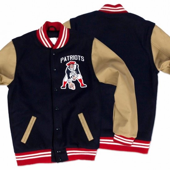 Men’s Patriots Varsity Letterman Jacket Men’s Patriots Varsity Letterman Jacket