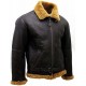 Men’s RAF Real Shearling Sheepskin Flying Leather Jacket with Ginger Fur Men’s RAF Real Shearling Sheepskin Flying Leather Jacket with Ginger Fur