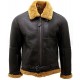 Men’s RAF Real Shearling Sheepskin Flying Leather Jacket with Ginger Fur Men’s RAF Real Shearling Sheepskin Flying Leather Jacket with Ginger Fur