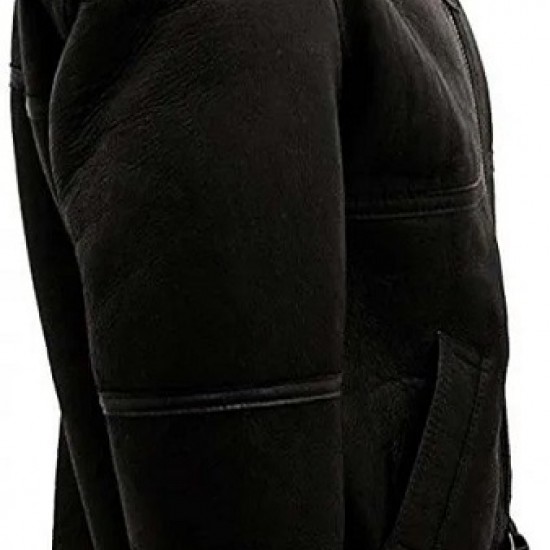 Men’s RAF Real Shearling Sheepskin Flying Leather Jacket with Ginger Fur Men’s RAF Real Shearling Sheepskin Flying Leather Jacket with Ginger Fur