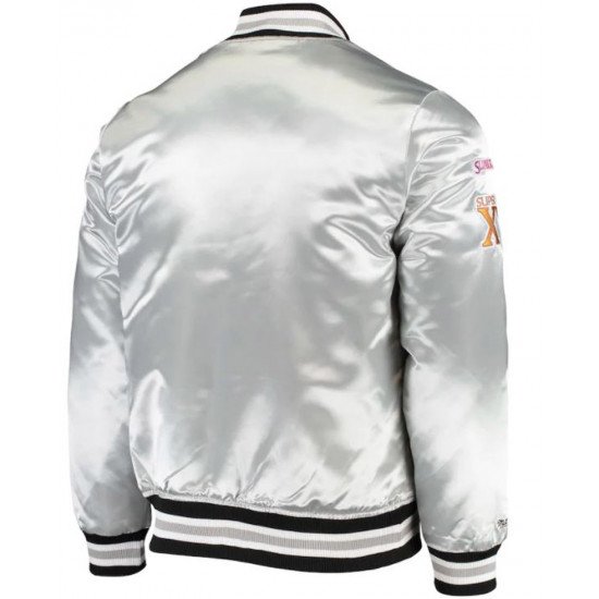 Men’s Raiders Las Vegas Silver Bomber Jacket Men’s Raiders Las Vegas Silver Bomber Jacket
