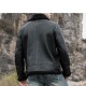 Men’s Shearling Leather Coat with Turn-Down Collar Winter Warm Jacket Men’s Shearling Leather Coat with Turn-Down Collar Winter Warm Jacket