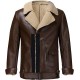 Men’s Street Style Brown Shearling Leather Jacket Men’s Street Style Brown Shearling Leather Jacket