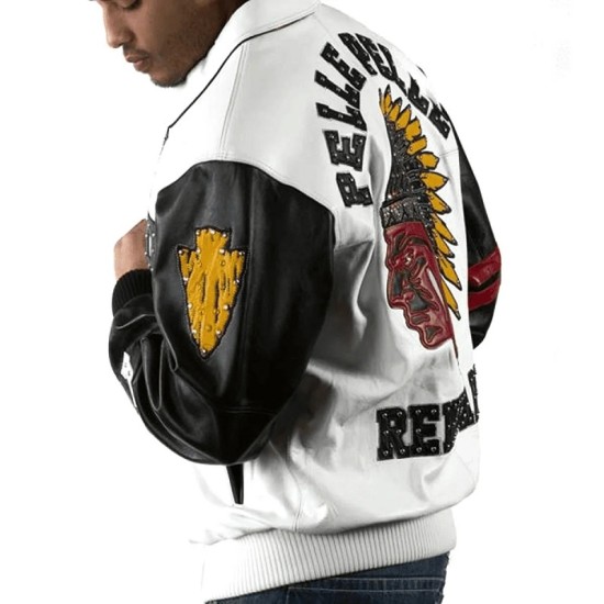 Men’s White Pelle Pelle Renegades Chief Keef Genuine Leather Jacket