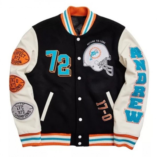 Miami Dolphins Throwback Varsity Jacket Miami Dolphins Throwback Varsity Jacket