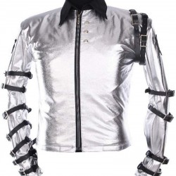 Michael Jackson King Of Pop Bad Concert Satin Jacket