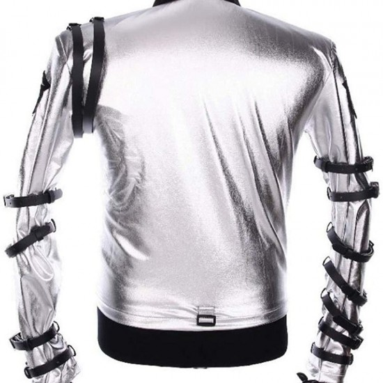 Michael Jackson King Of Pop Bad Concert Satin Jacket Michael Jackson King Of Pop Bad Concert Satin Jacket