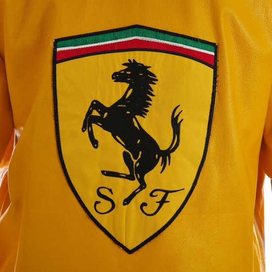 Michael Schumacher Yellow leather Ferrari jacket Michael Schumacher Yellow leather Ferrari jacket