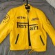 Michael Schumacher Yellow leather Ferrari jacket Michael Schumacher Yellow leather Ferrari jacket