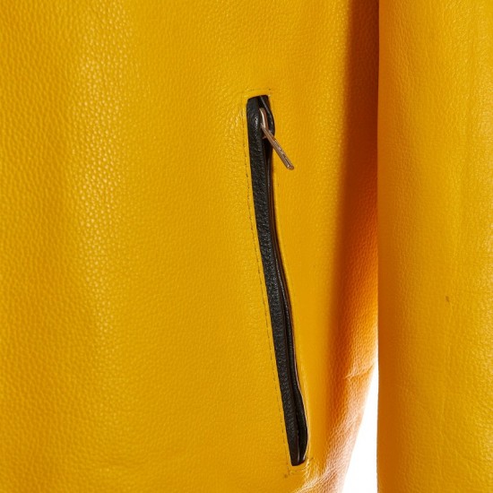 Michael Schumacher Yellow leather Ferrari jacket Michael Schumacher Yellow leather Ferrari jacket