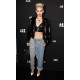Miley Cyrus's Black Polyester Jacket Miley Cyrus's Black Polyester Jacket