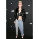 Miley Cyrus's Black Polyester Jacket Miley Cyrus's Black Polyester Jacket