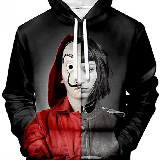 Money Heist La Casa De Papel Tokyo Professor Hooded Sweatshirt Jacket Money Heist La Casa De Papel Tokyo Professor Hooded Sweatshirt Jacket