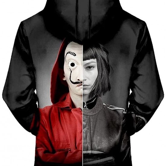 Money Heist La Casa De Papel Tokyo Professor Hooded Sweatshirt Jacket Money Heist La Casa De Papel Tokyo Professor Hooded Sweatshirt Jacket