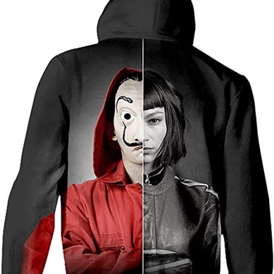 Money Heist La Casa De Papel Tokyo Professor Hooded Sweatshirt Jacket Money Heist La Casa De Papel Tokyo Professor Hooded Sweatshirt Jacket