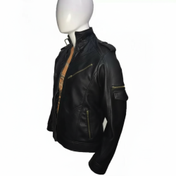 NEW Men's Cafe Racer Slim Fit Motorcycle Vintage Black Leather Jacket