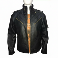 NEW Men's Cafe Racer Slim Fit Motorcycle Vintage Black Leather Jacket