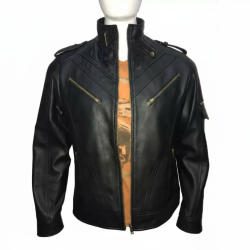 NEW Men's Cafe Racer Slim Fit Motorcycle Vintage Black Leather Jacket