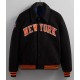 NY Knicks Varsity Black Wool Jacket NY Knicks Varsity Black Wool Jacket