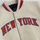 NY Knicks Varsity Cream Leather Jacket NY Knicks Varsity Cream Leather Jacket