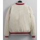 NY Knicks Varsity Cream Leather Jacket NY Knicks Varsity Cream Leather Jacket