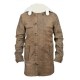 New Bane Coat Distressed Brown Genuine Cowhide Leather Jacket Faux Shearling             