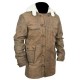 New Bane Coat Distressed Brown Genuine Cowhide Leather Jacket Faux Shearling             