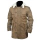 New Bane Coat Distressed Brown Genuine Cowhide Leather Jacket Faux Shearling             