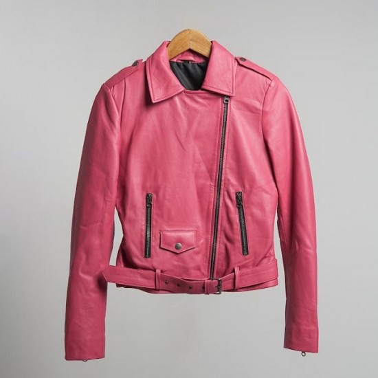 New Barbie Pink Leather Jacket