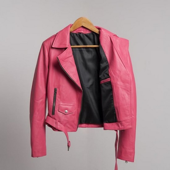 New Barbie Pink Leather Jacket